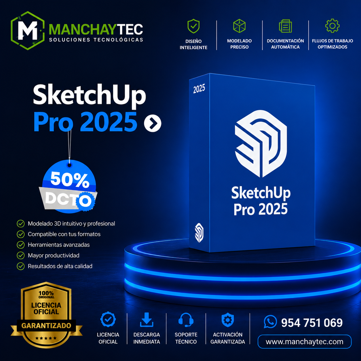SketchUp Pro 2025 - LICENCIA ORIGINAL - INCLUYE EXTRACTOR DE TOPOGRAFIA